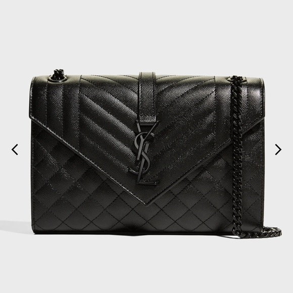 Saint Laurent Handbags - Saint Laurent Black Quilted Leather Chain Bag